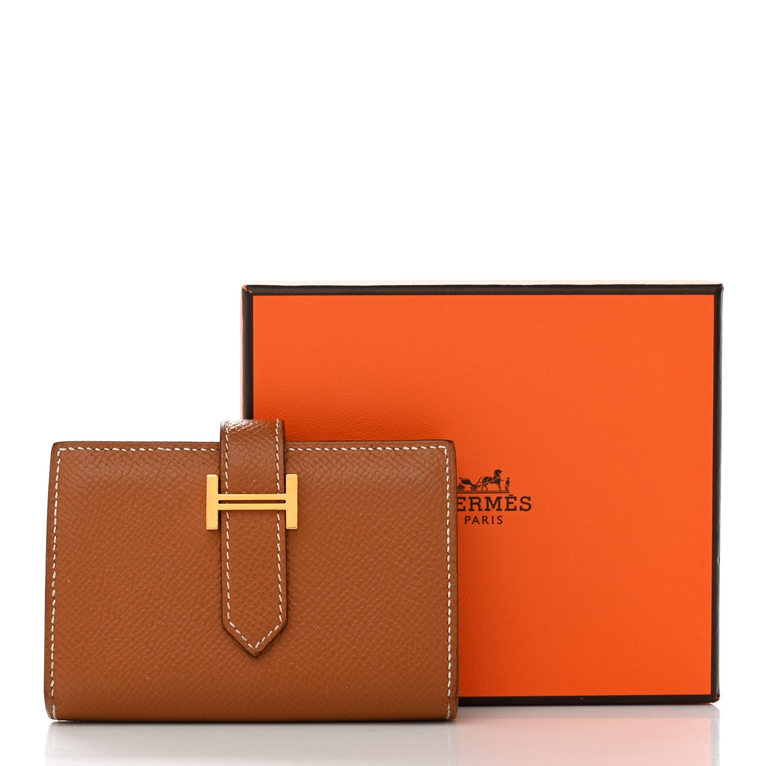 Hermes Epsom Mini Bearn Wallet Gold 14 of 14