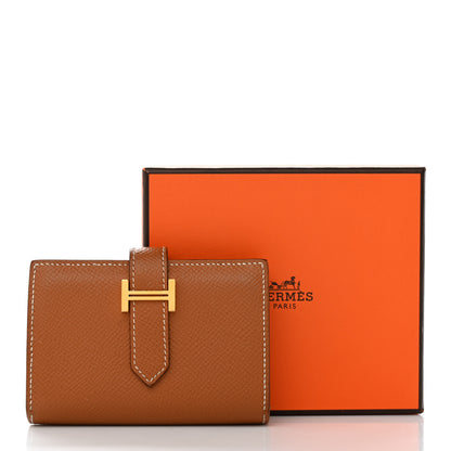 Hermes Epsom Mini Bearn Wallet Gold 14 of 14