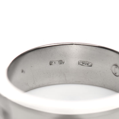 Cartier 18K White Gold 5.5mm LOVE Ring 49 4.75 6 of 8