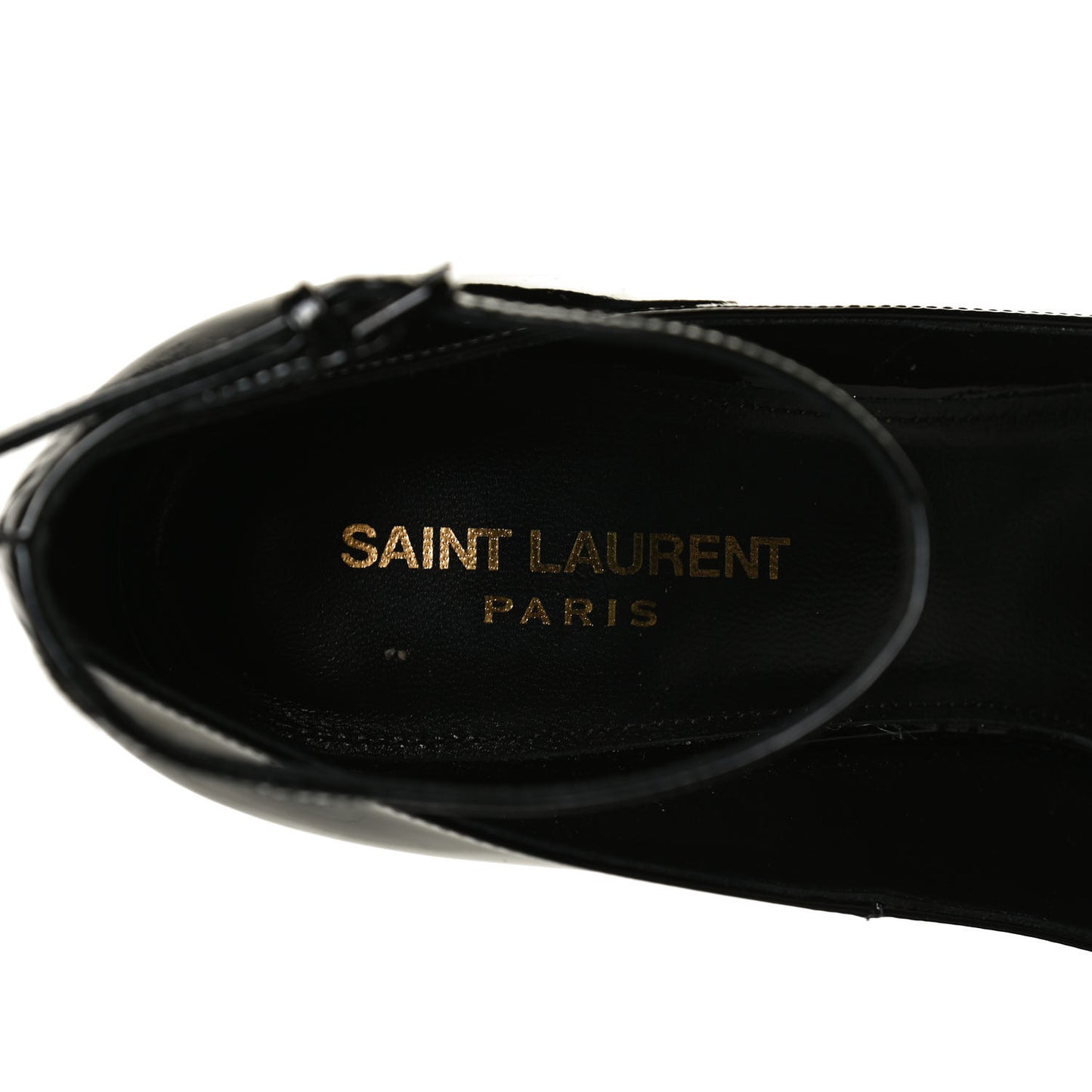 Patent Calfskin Opyum Ankle Strap Sandals 39 Black