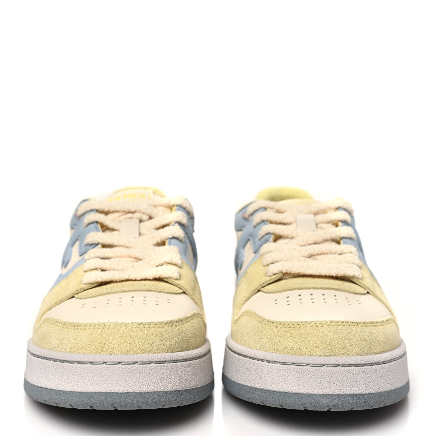 Fendi Suede Vitello Fendi Match Low Top Sneakers 41 Straw Azzurro Poison Connecticut 3 of 10
