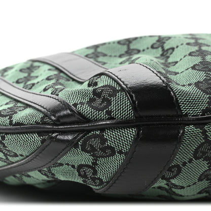 Gucci Monogram Medium Abbey Convertible Tote Green Black 9 of 10