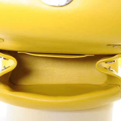 Christian Dior Smooth Calfskin Bi-Color Mini Be Dior Flap Bright Yellow Rose Dragee 5 of 6