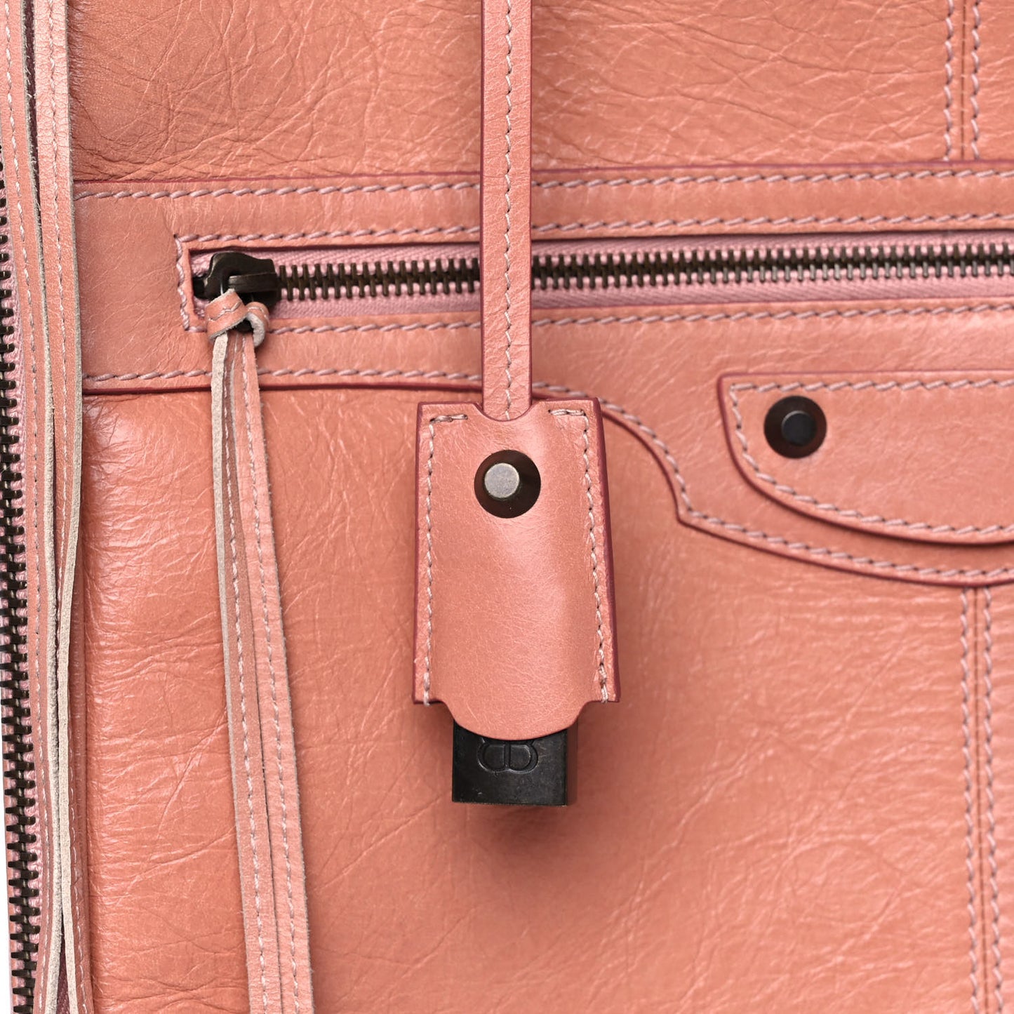 Grained Calfskin Classic Hardware Voyage Carry On Trolley Vieux Rose
