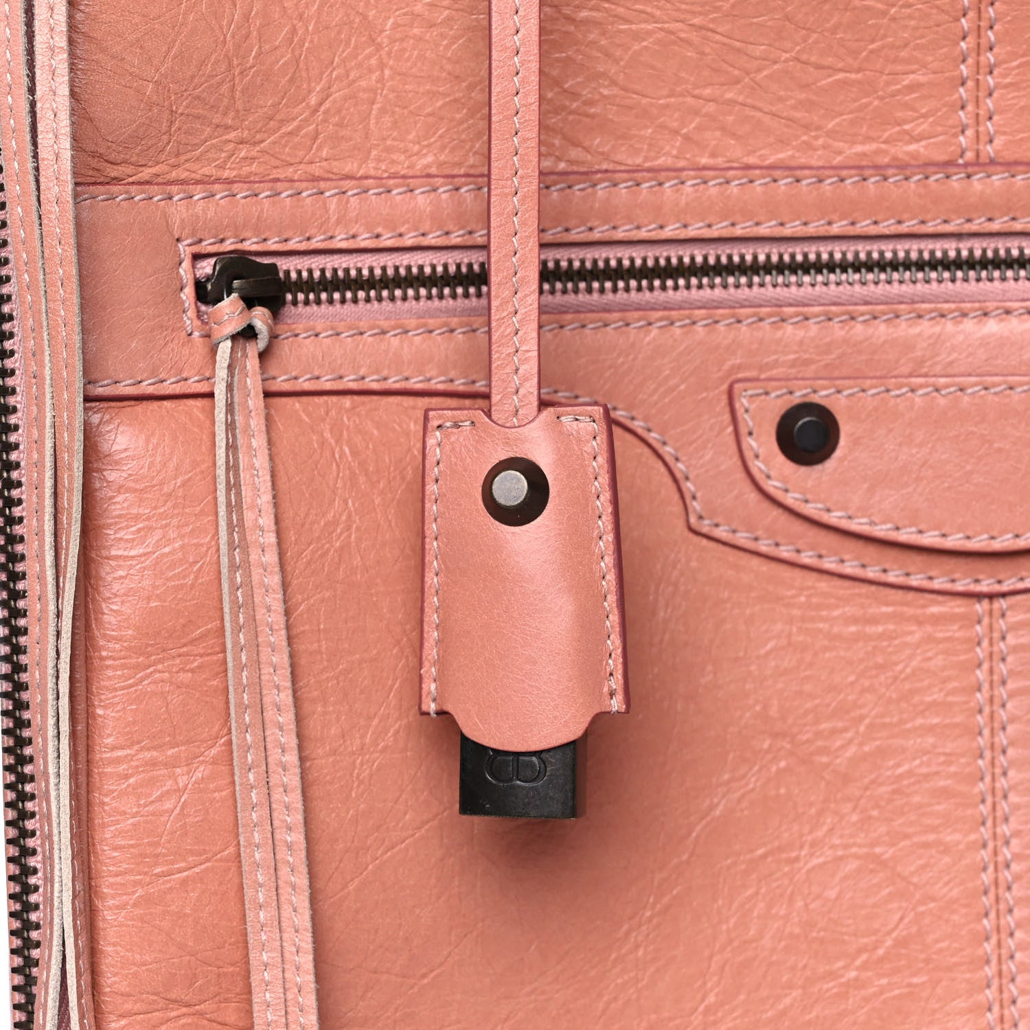 Balenciaga Grained Calfskin Classic Hardware Voyage Carry On Trolley Vieux Rose 7 of 17