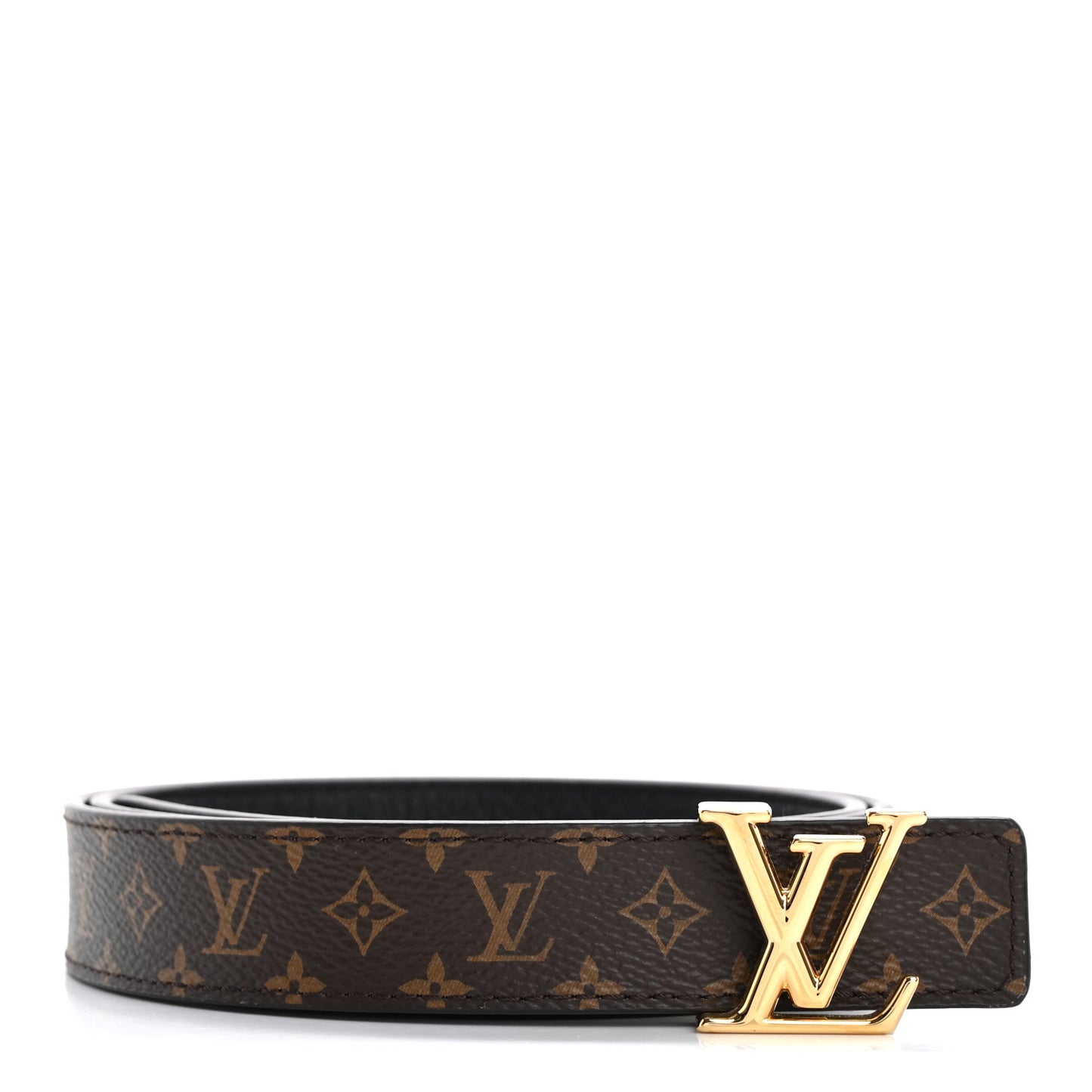 Calfskin Monogram 25mm LV Iconic Reversible Belt 75 30 Black