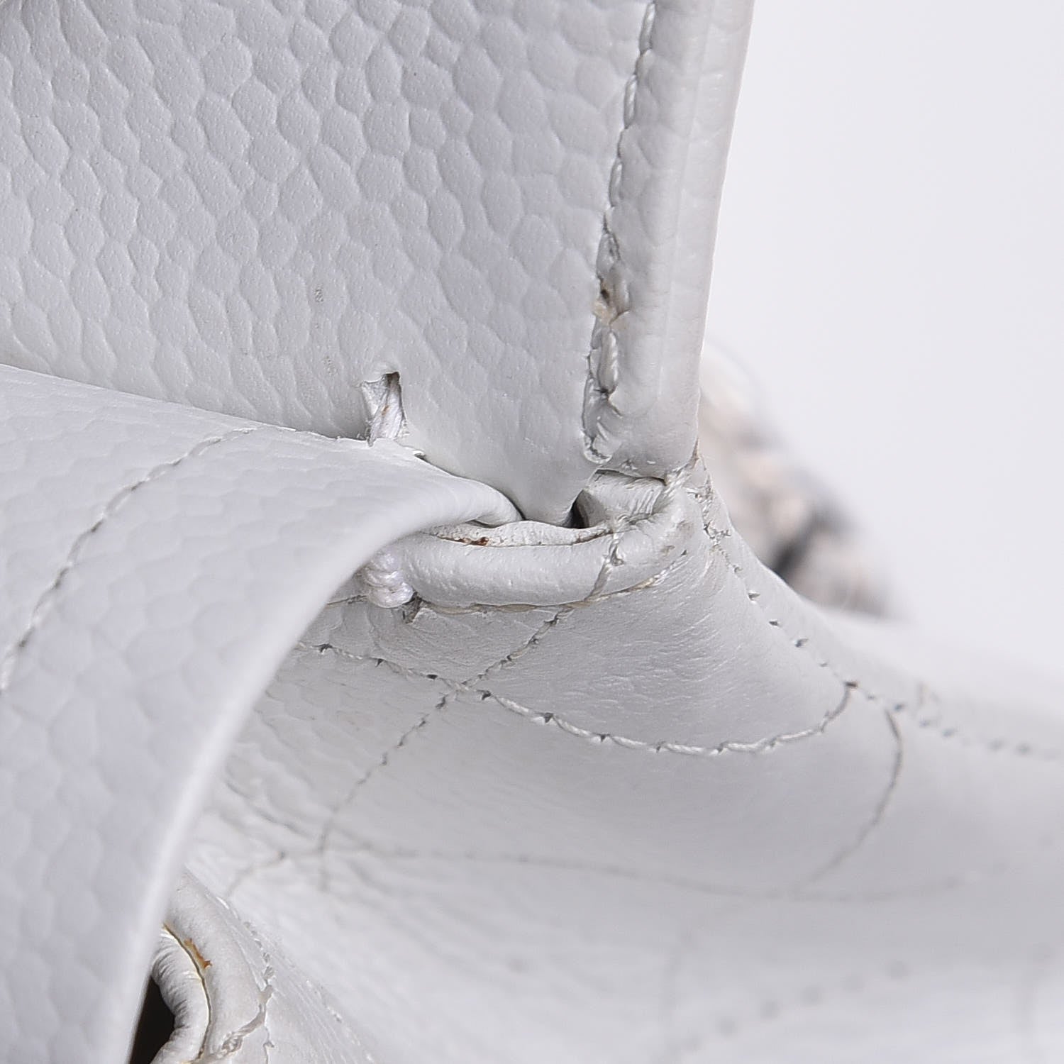 Chanel Caviar Quilted Medium Double Flap White 18 of 24
