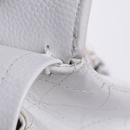 Chanel Caviar Quilted Medium Double Flap White 18 of 24