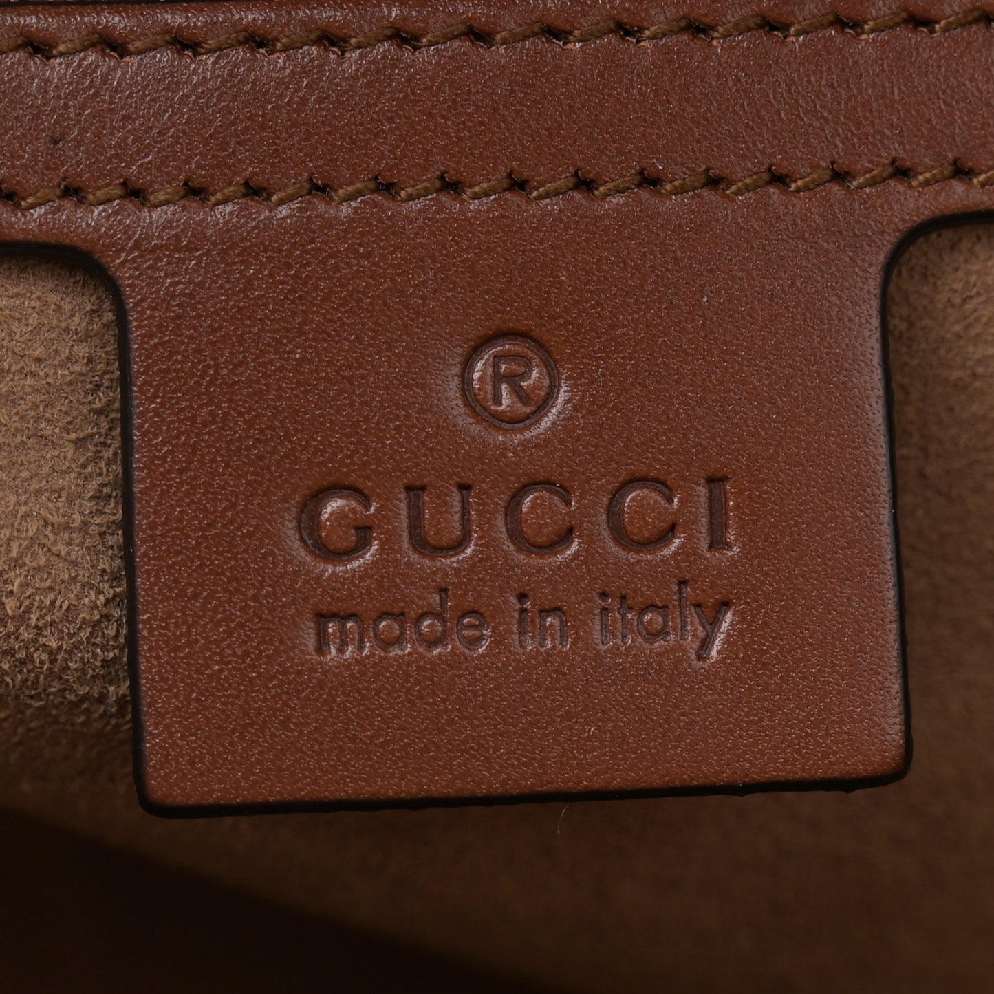 GG Supreme Monogram Medium Zippered Bucket Tote Beige Tuscany