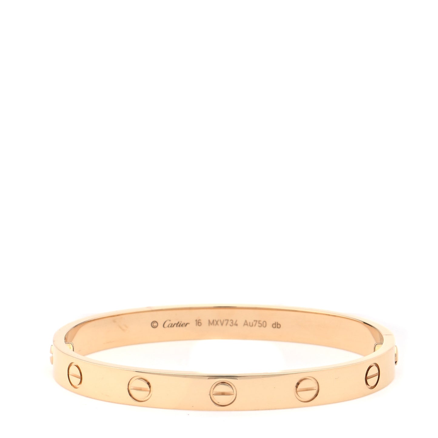 18K Yellow Gold LOVE Bracelet 16
