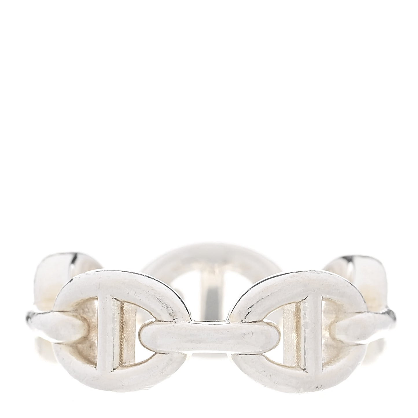 Sterling Silver PM Chaine d'Ancre Enchainee Band Ring 50 5.25