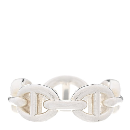 Hermes Sterling Silver PM Chaine d'Ancre Enchainee Band Ring 50 5.25 3 of 8