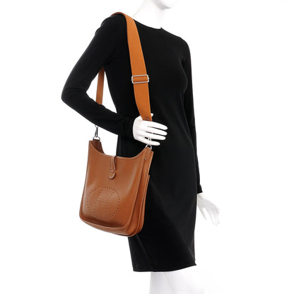 Hermes Taurillon Clemence Evelyne III PM Gold 2 of 8