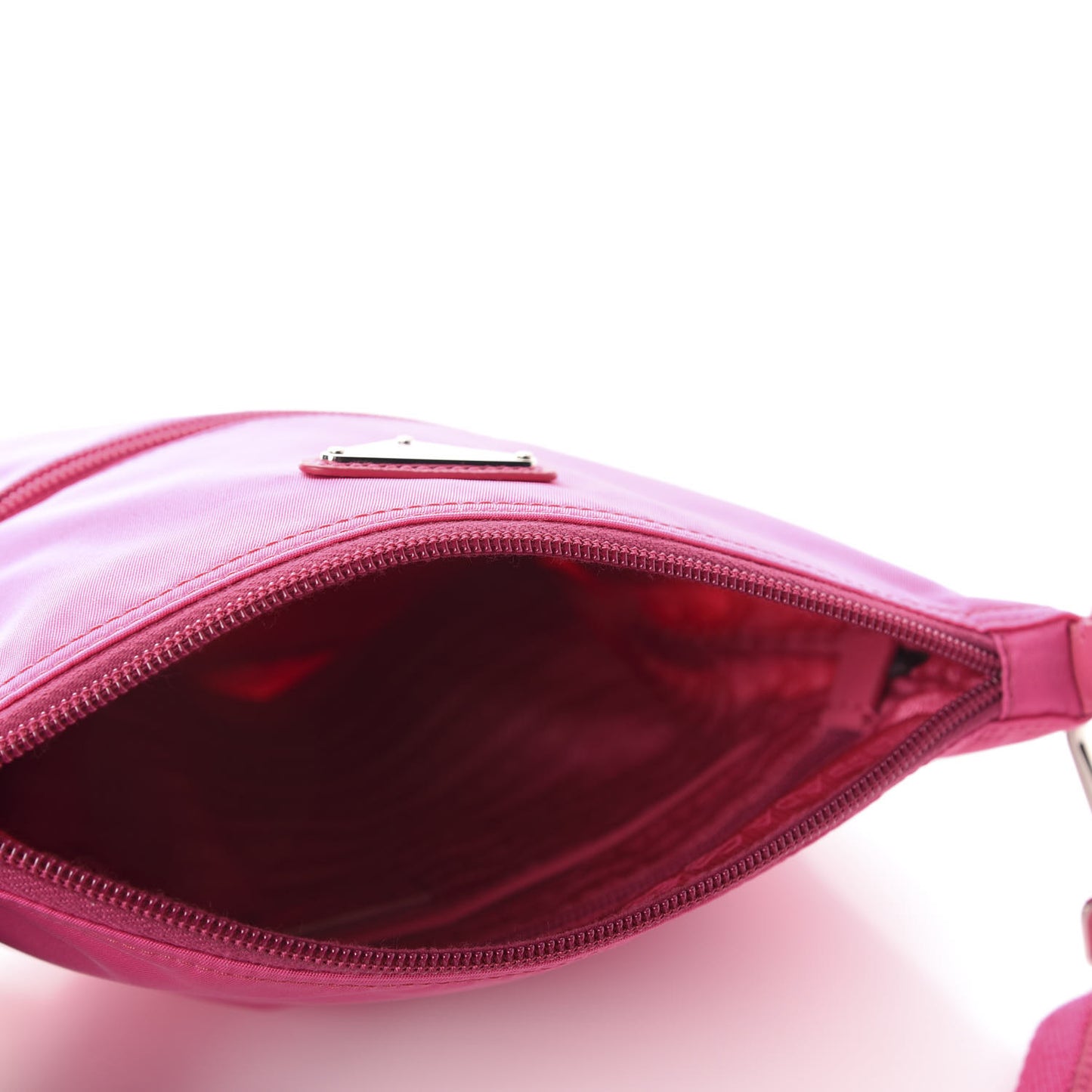 Nylon Vela Flat Messenger Bag Fuxia