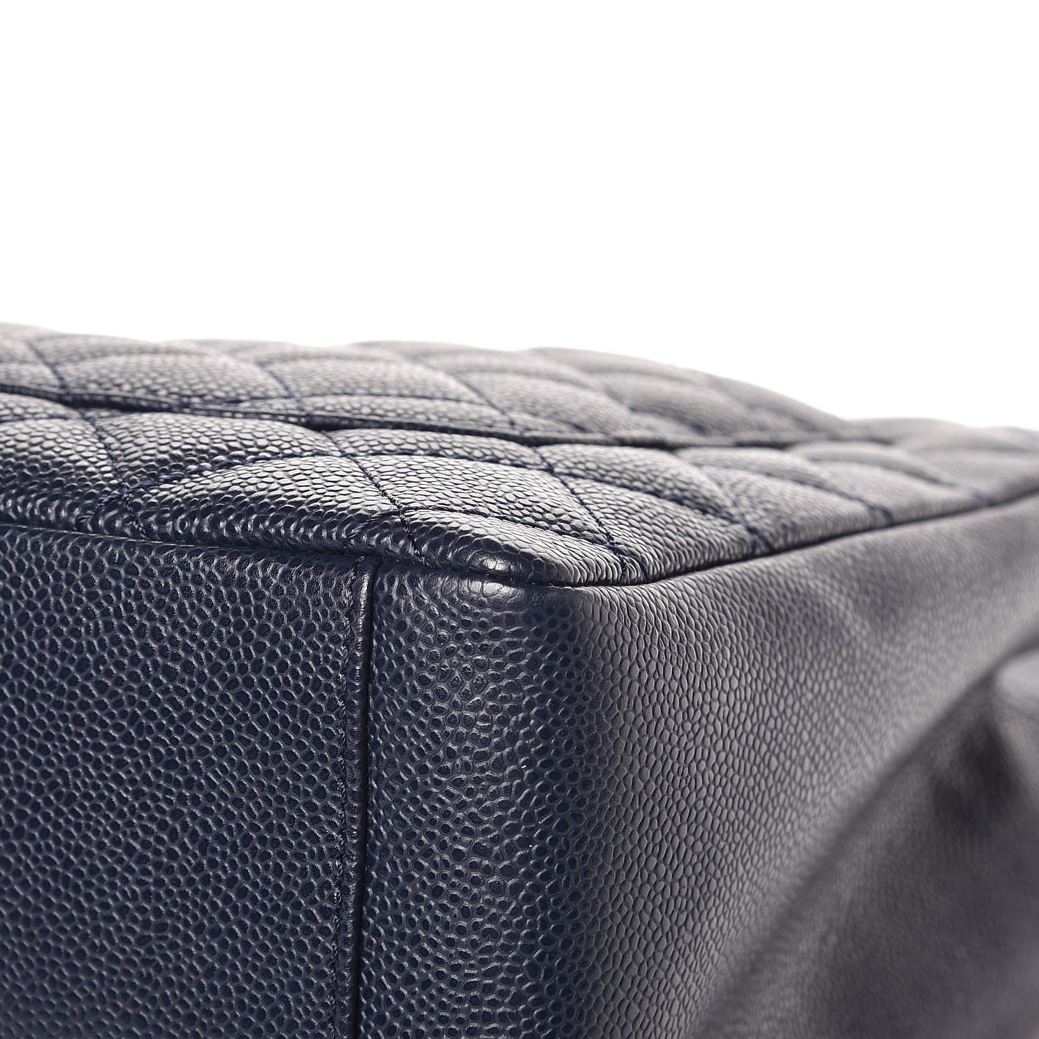 Chanel Caviar Quilted Grand Shopping Tote GST Dark Navy Blue 11 of 13