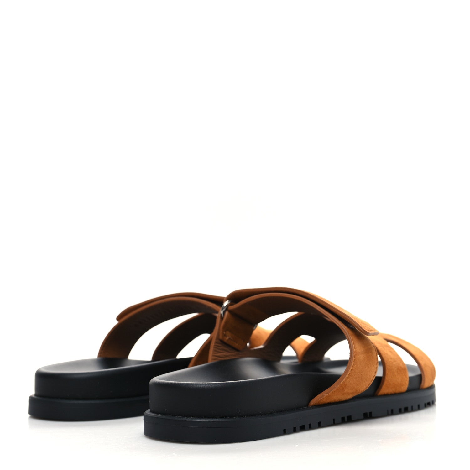 Hermes Suede Goatskin Womens Chypre Sandals 38.5 Naturel 4 of 9