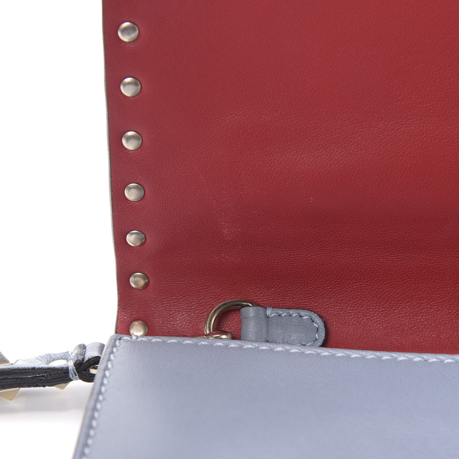 Valentino Garavani Nappa Rockstud Wristlet Clutch Grey 8 of 12