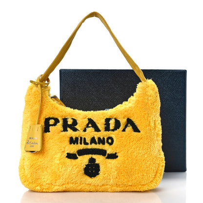 Prada Terry Cloth Mini Re-Edition 2000 Bag Giallo Black 10 of 10