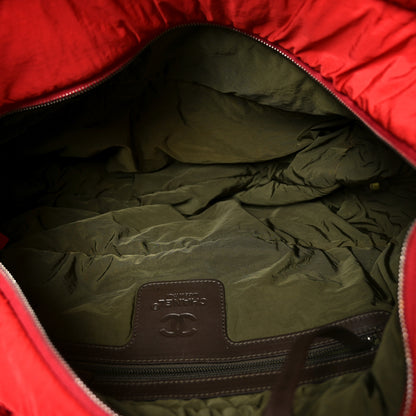 Chanel Nylon Quilted Large Coco Cocoon Tote Red 5 of 10