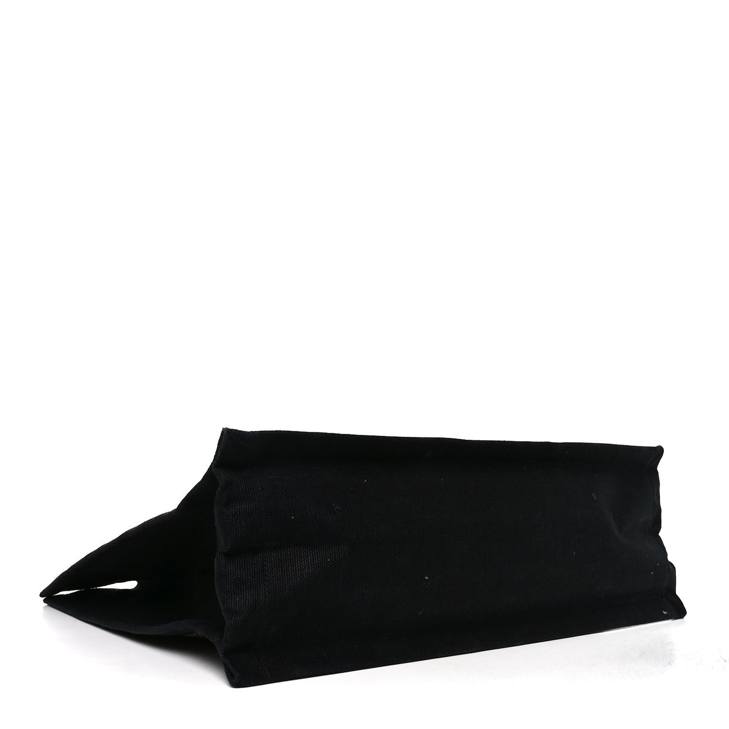 Embroidered Cotton Linen Rive Gauche Noe Tote Black Beige