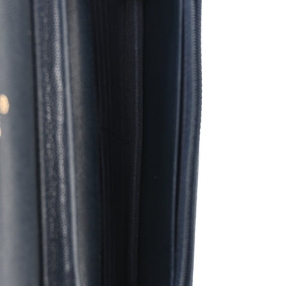 Chanel Caviar Quilted Wallet on Chain WOC Navy Blue 5 of 11