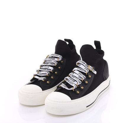 Christian Dior Technical Mesh Calfskin Womens Walk'N'Dior High Top Sneaker 36.5 Black 2 of 7