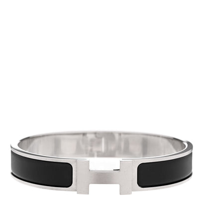 Hermes Enamel Narrow Clic Clac H Bracelet PM Black 1 of 5