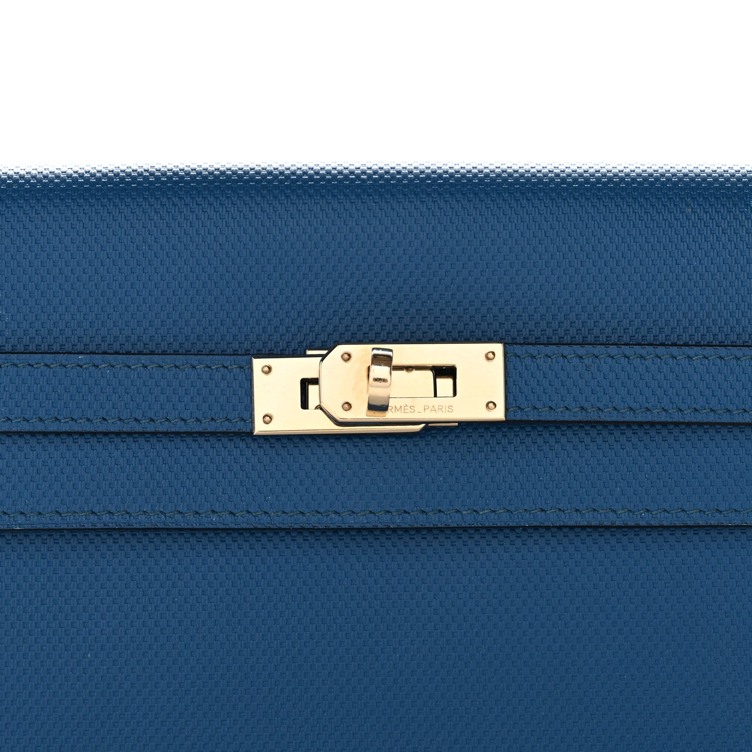 Hermes Grain d'H Kelly Longue Wallet Bleu De Galice 8 of 9