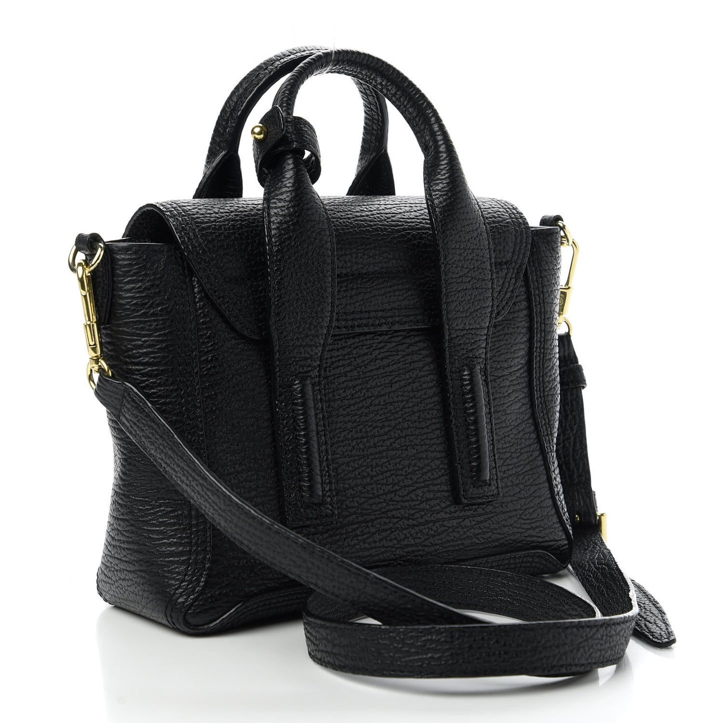 Textured Calfskin Mini Pashli Satchel Black
