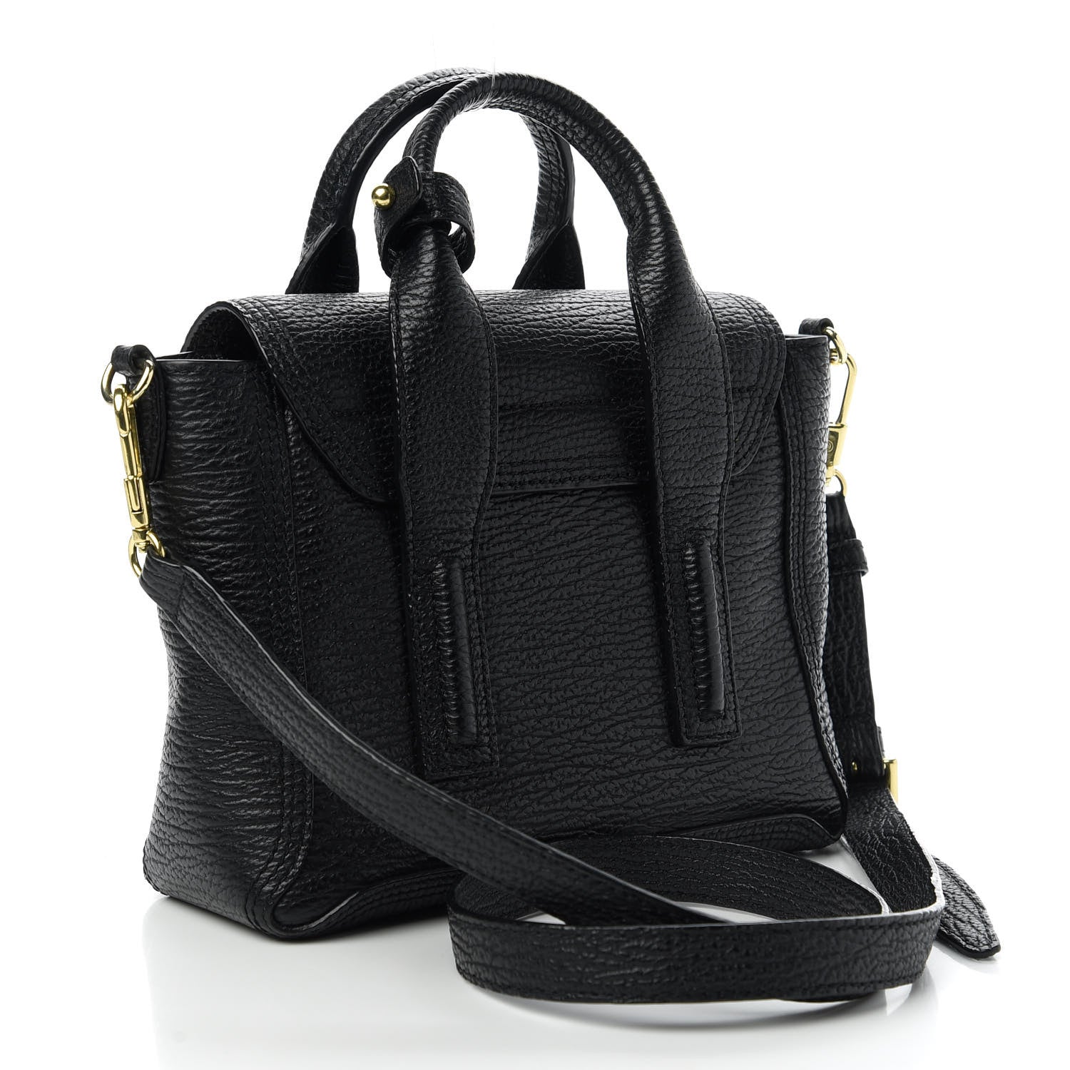 3.1 Phillip Lim Textured Calfskin Mini Pashli Satchel Black 3 of 10