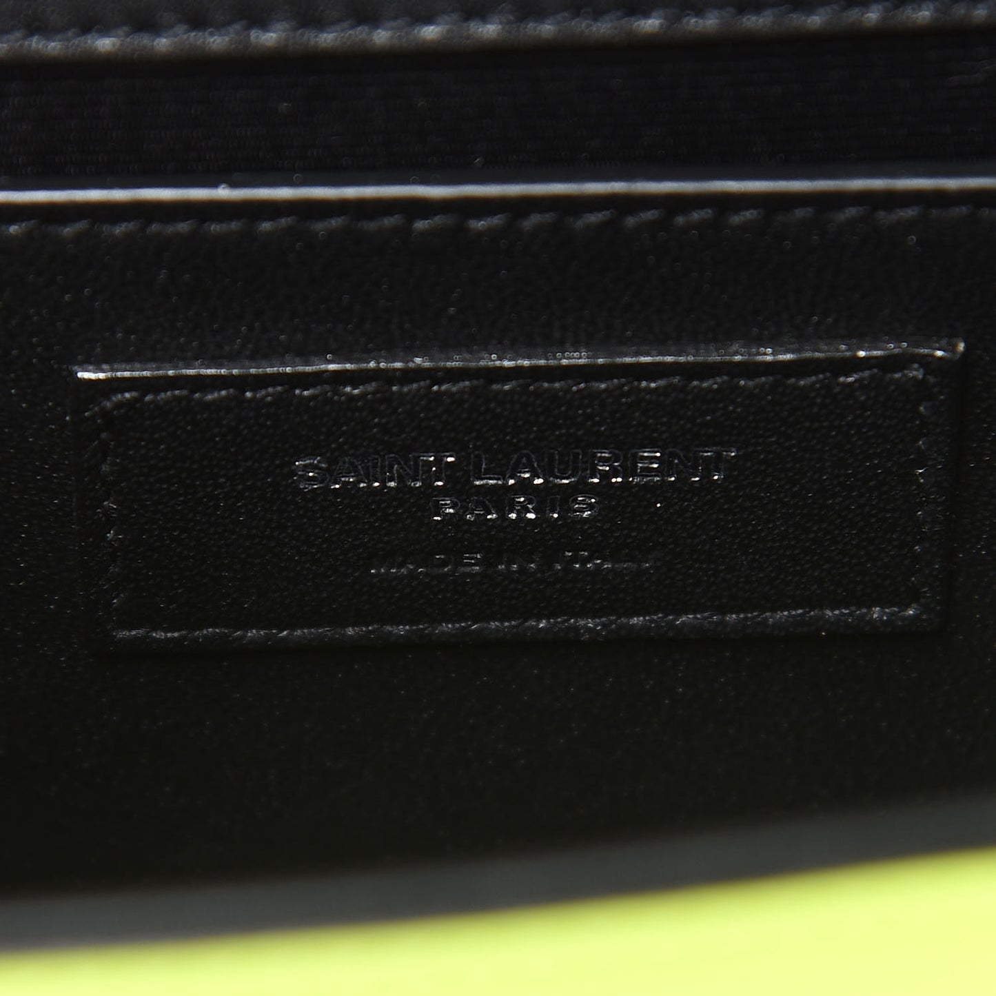 Patent Grain de Poudre Small Monogram Kate Satchel Neon Yellow