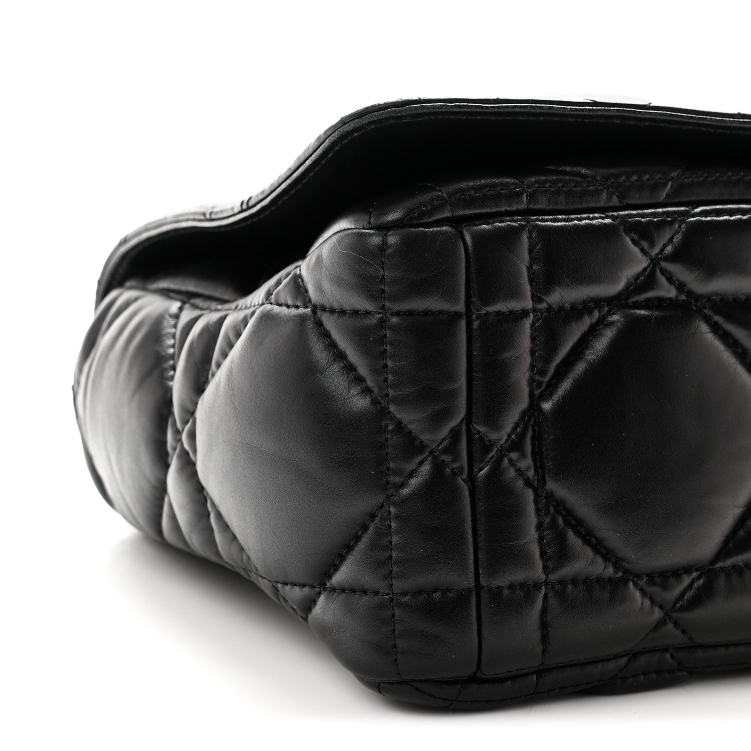 Christian Dior Calfskin Macrocannage Large Caro Bag Black 9 of 10