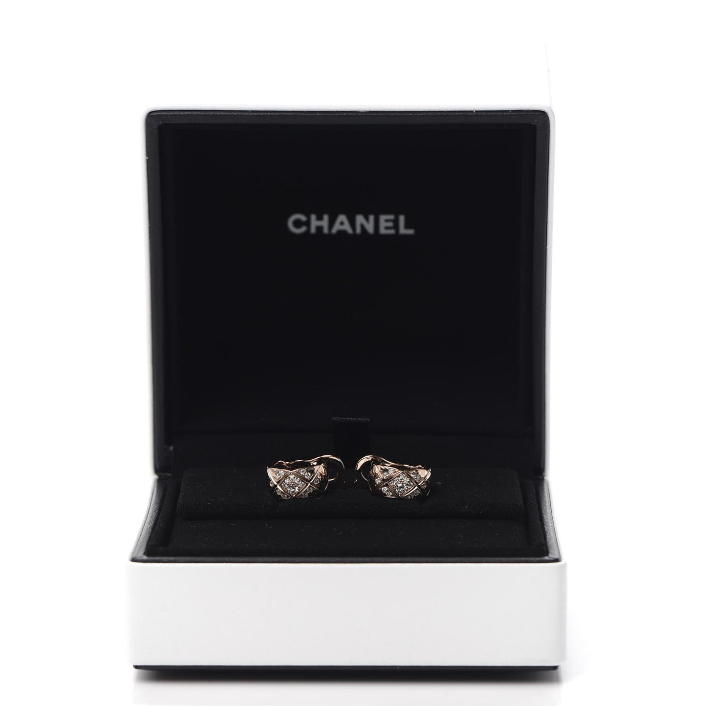 18K Beige Gold Diamond Coco Crush Hoop Earrings
