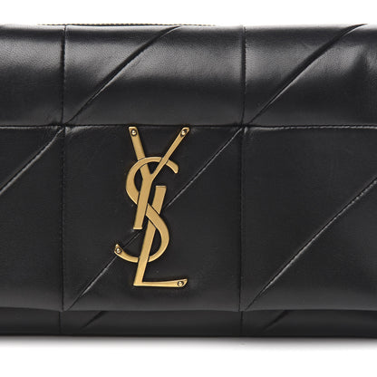 Saint Laurent Lambskin Patchwork Monogram Jamie Chain Wallet Black 10 of 11