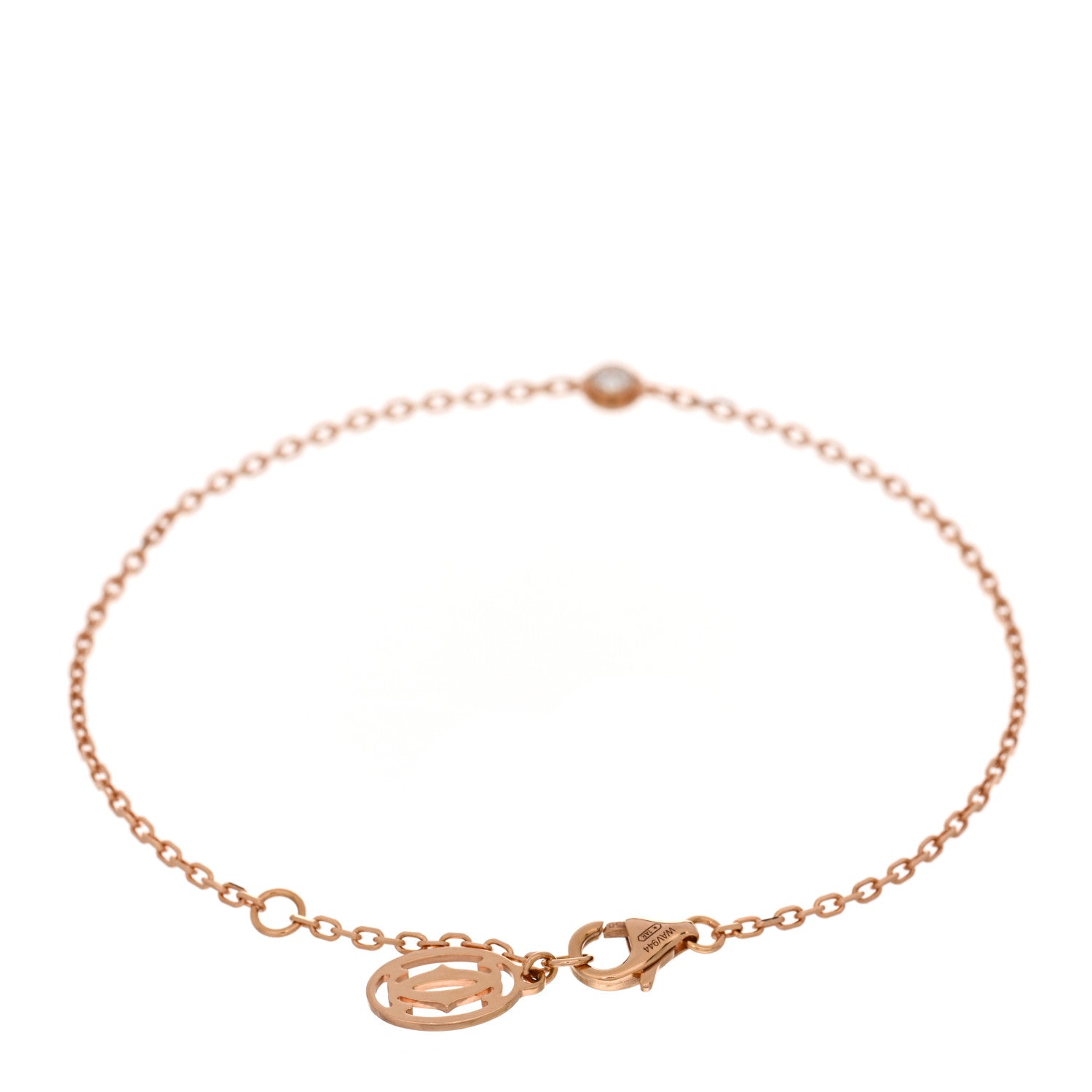 Cartier 18K Pink Gold Diamond XS D'Amour Bracelet 2 of 4