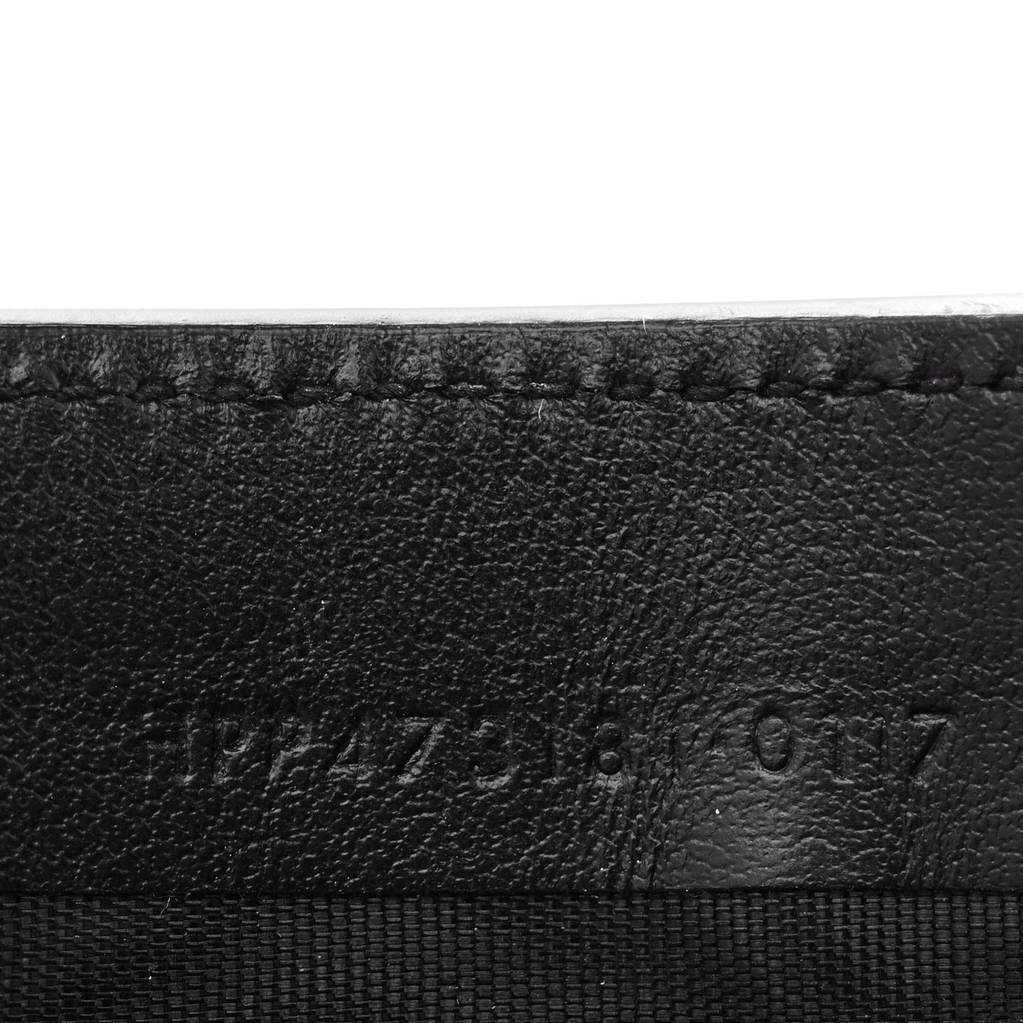 Calfskin Crocodile Embossed Bill Clip Card Case Black