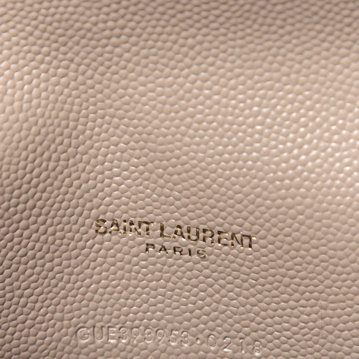 Saint Laurent Grain De Poudre Matelasse Chevron Monogram Envelope Chain Wallet Dark Beige 6 of 12