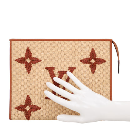 Louis Vuitton Raffia Monogram Giant Toiletry Pouch 26 Tan 2 of 9