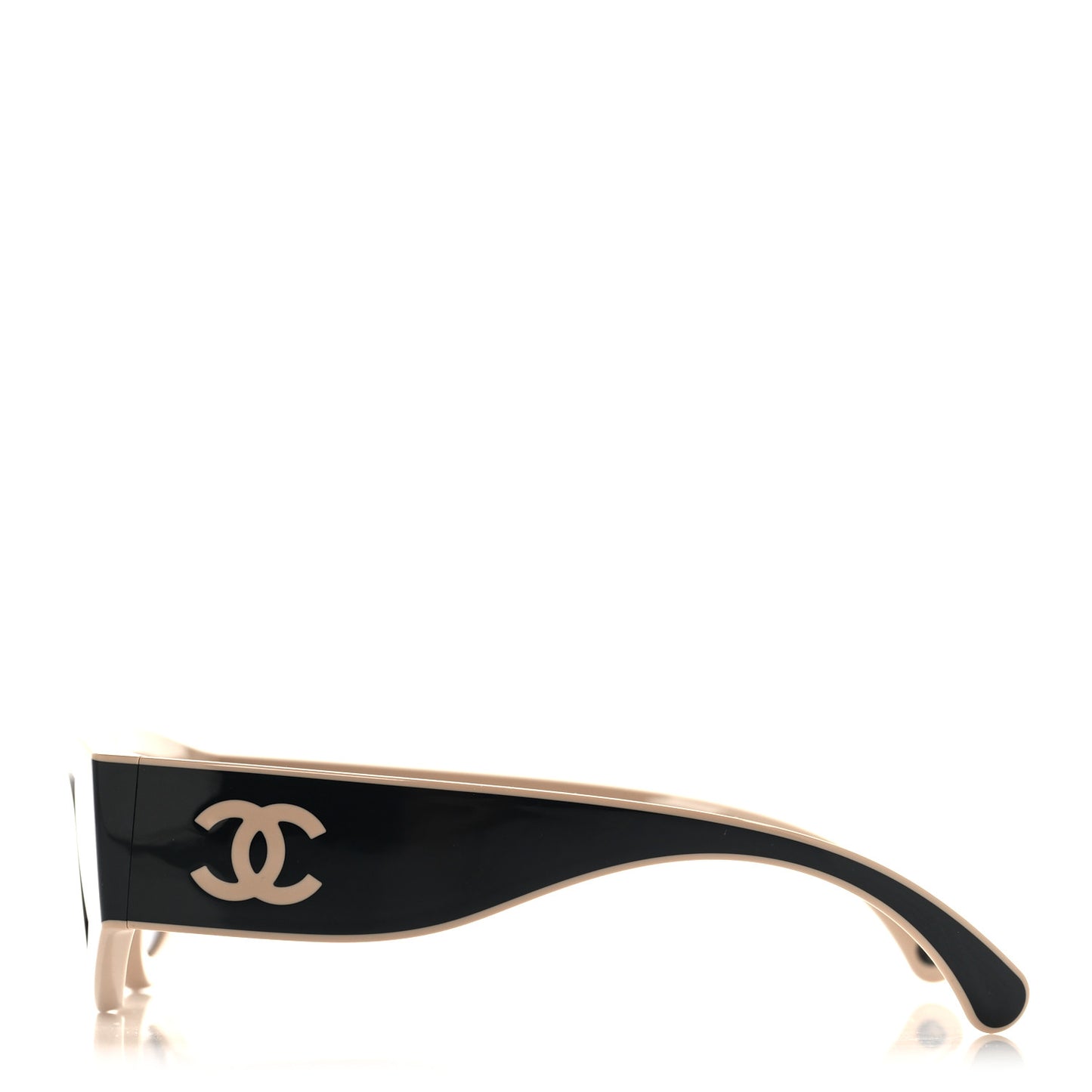 Acetate Cat Eye Sunglasses 6056 Black Beige