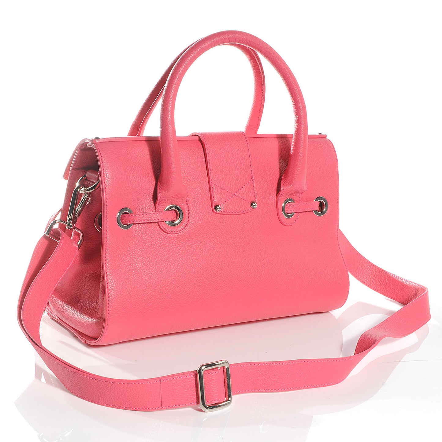 Leather Small Rosalie Satchel Geranium