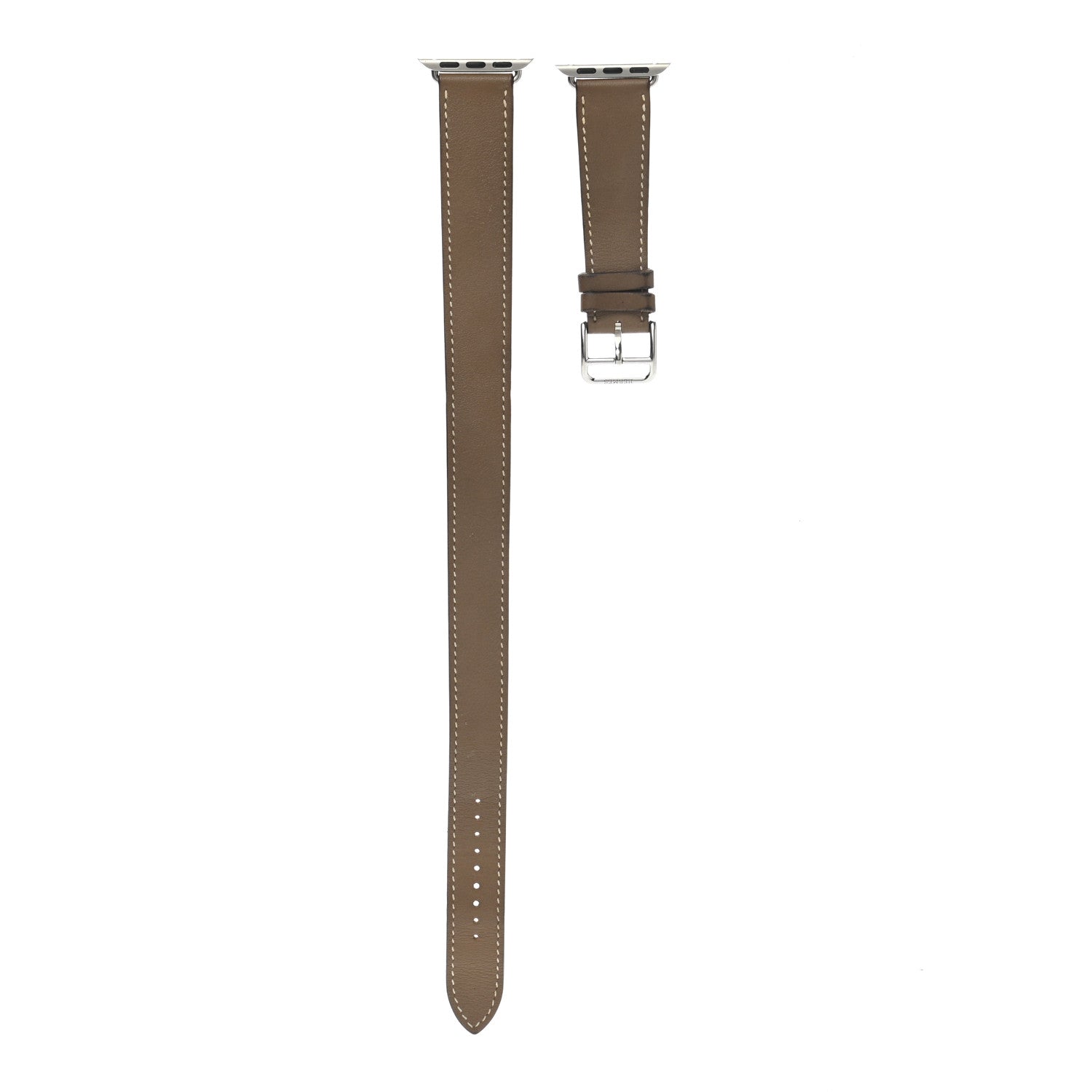Hermes Swift 38mm Apple Watch Double Tour Band Etoupe 1 of 8