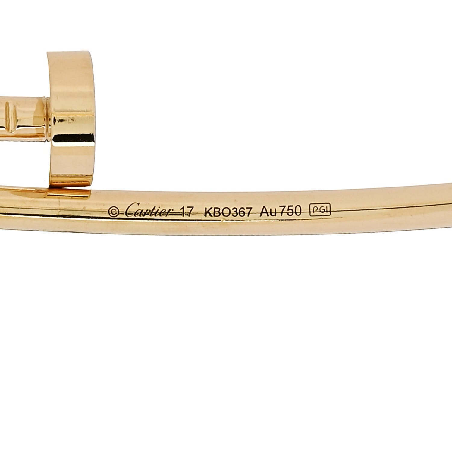 Cartier 18K Yellow Gold Small Juste Un Clou Bracelet 17 4 of 5