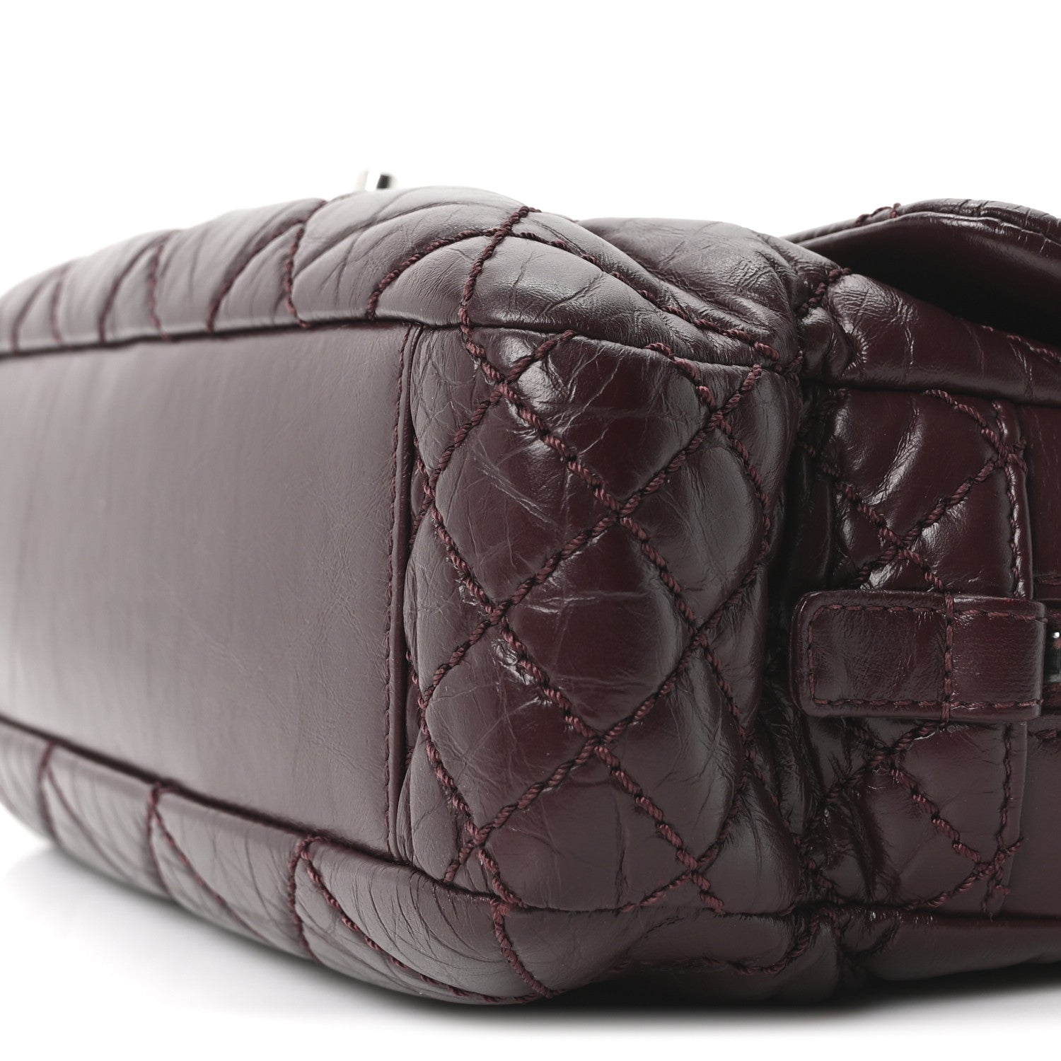 Chanel Aged Calfskin Medium New Portobello Flap Burgundy 10 of 10