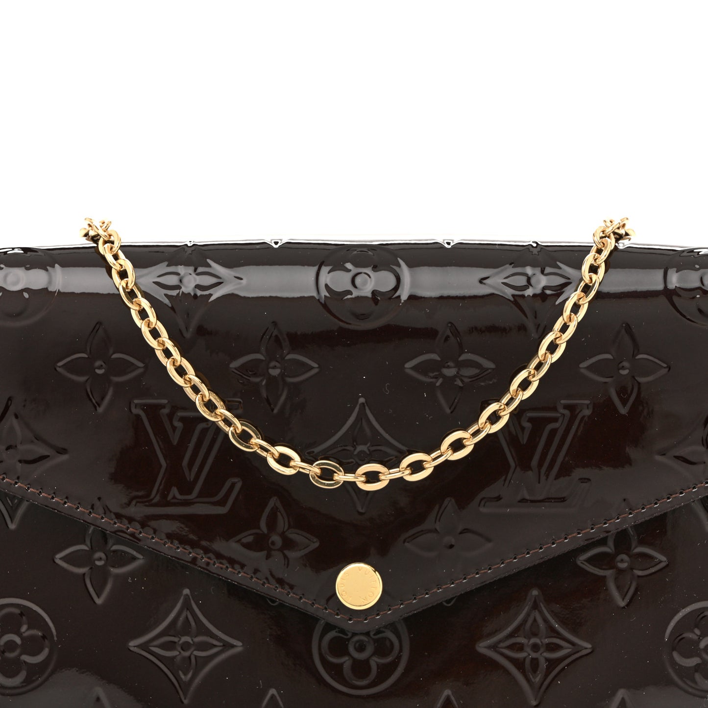 Vernis Pochette Felicie Chain Wallet Amarante