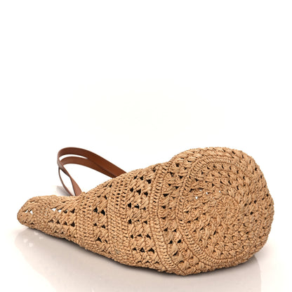 Saint Laurent Raffia Calfskin Small Panier Tote Naturel 4 of 9