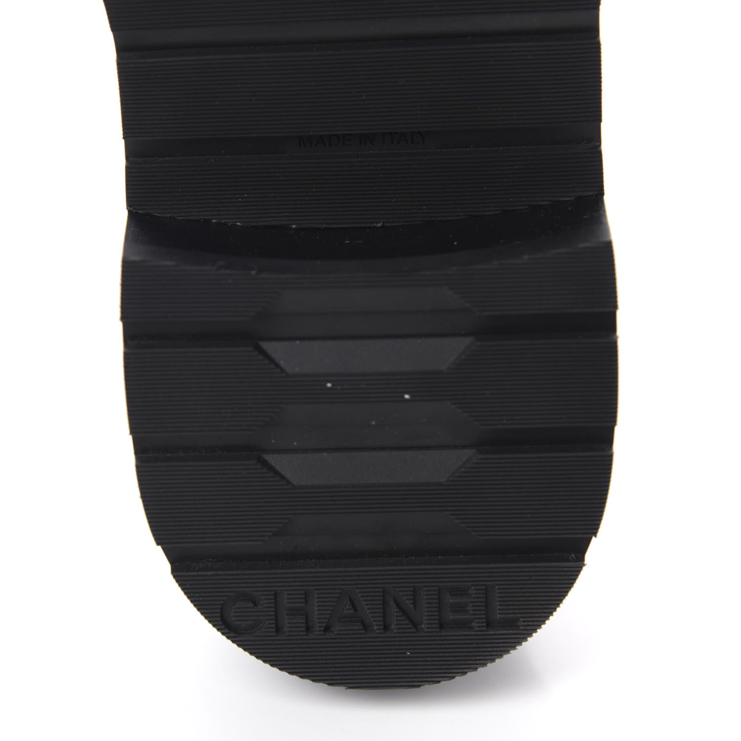 Chanel Shiny Goatskin Calfskin Quilted Lace Up Combat Boots 40.5 Black 9 of 11