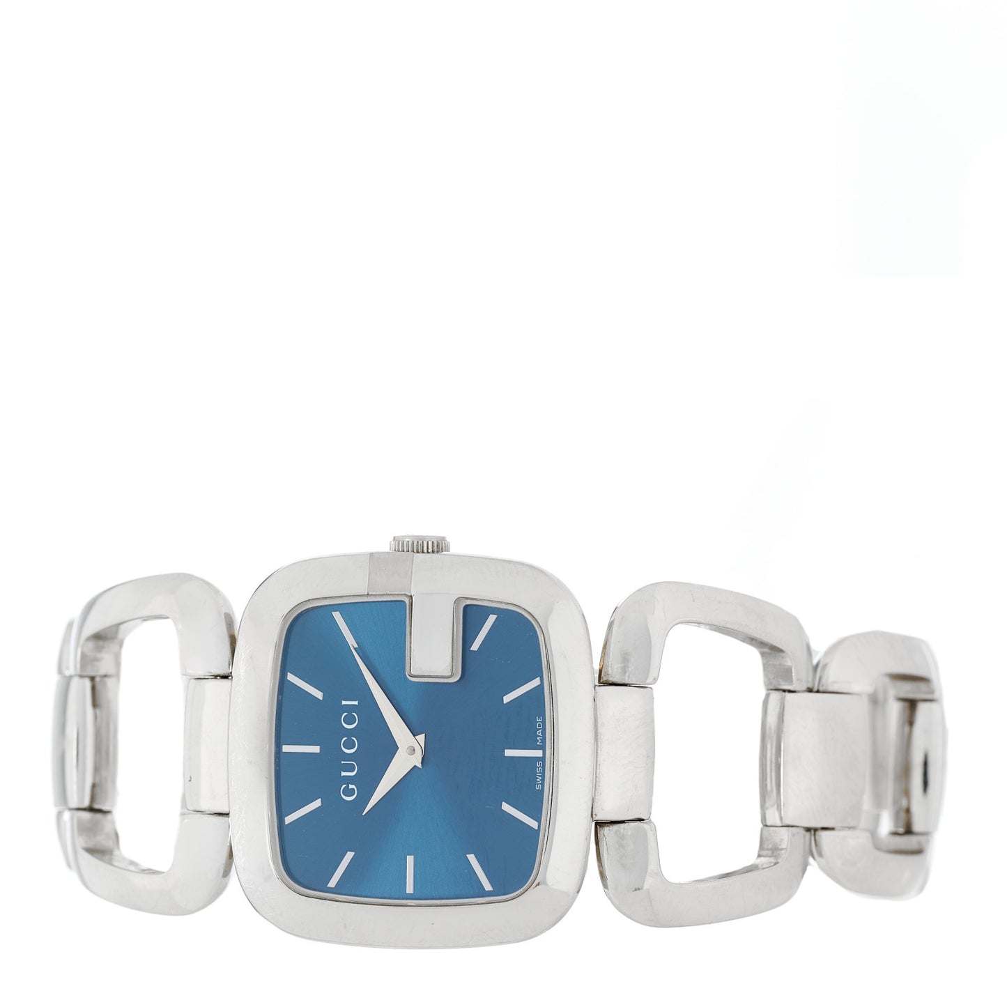 Stainless Steel 32mm G-Gucci Square Quartz Watch Blue