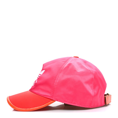 Gucci X ADIDAS Satin Trefoil Logo MC Rolly Baseball Hat Fuxia Red 4 of 8