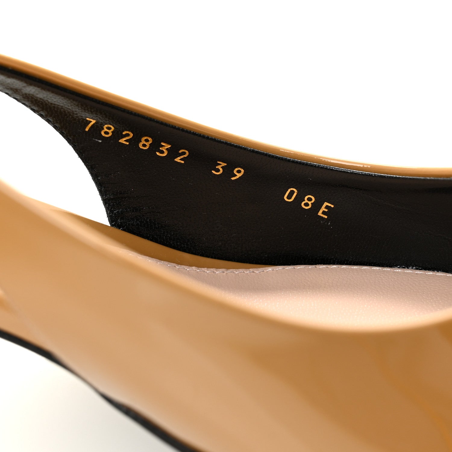 Gucci Patent Signoria 35mm Slingback Pumps 39 Sand 9 of 10