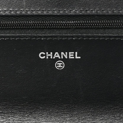 Chanel Patent Quilted Wallet On Chain WOC Black 6 of 11